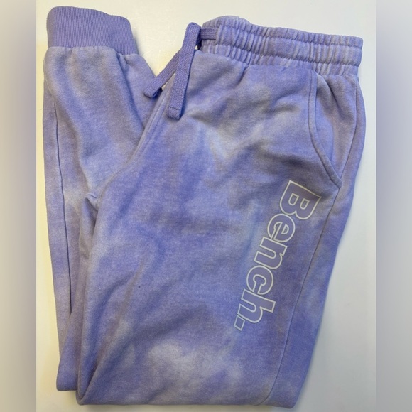 Bench Kids size 14/16 casual elastic waist joggers Sweatpants in Purple Tie-Dye - Picture 2 of 7